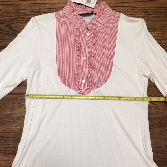 BCBG MAXAZRIA White Long Sleeve Shirt M NWT - Picture 13 of 15